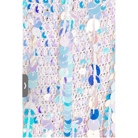 RETROFETE Shira Sequin Fringe Crochet Dress - Optic White / XS/S NWT - Picture 9 of 9